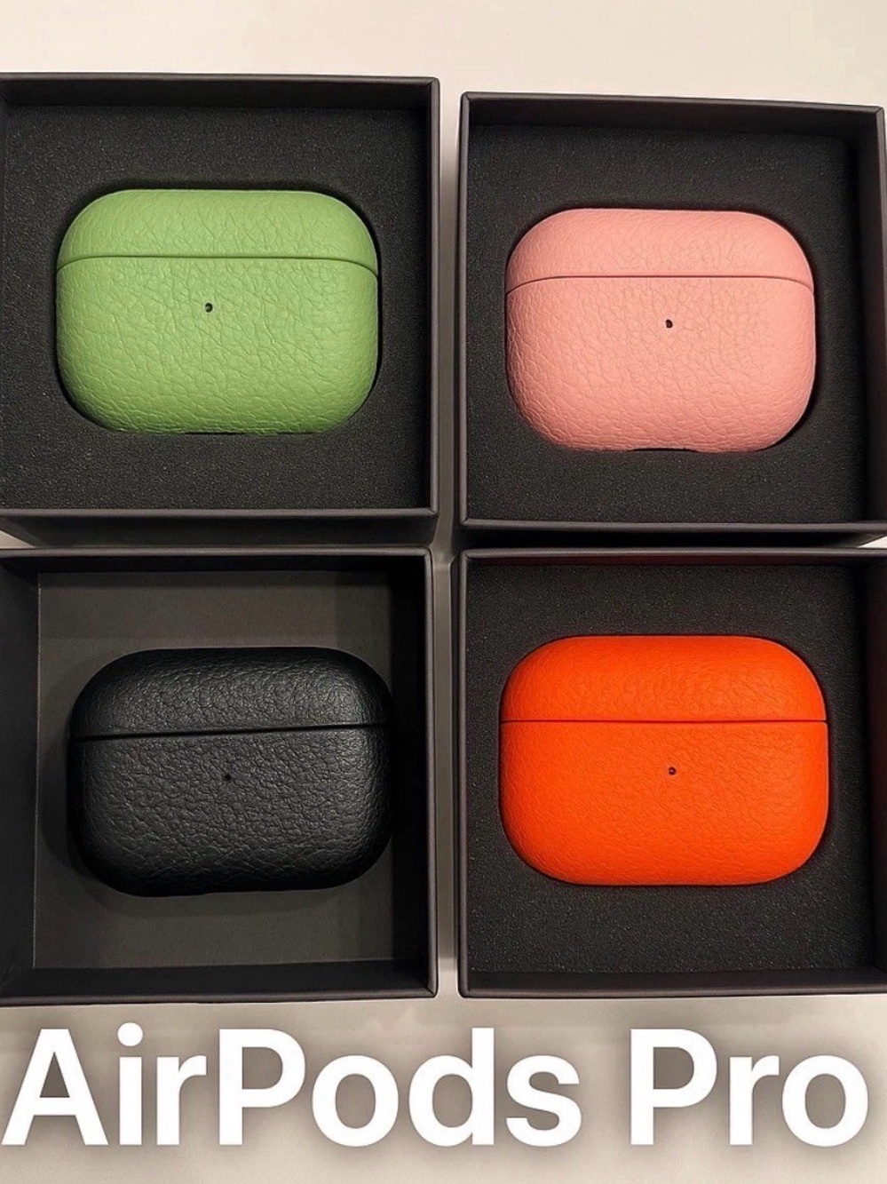 Apple AirPods Pro Charging Cases in Green, Pink, Black, Orange